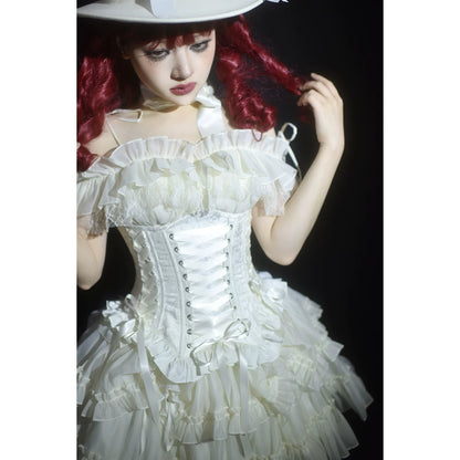 Veiled Butterfly Gothic Lolita Corset & Skirt | Luna Script