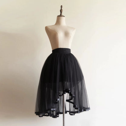 Tonight Lost Dreamland Black and Pink tulle overskirt