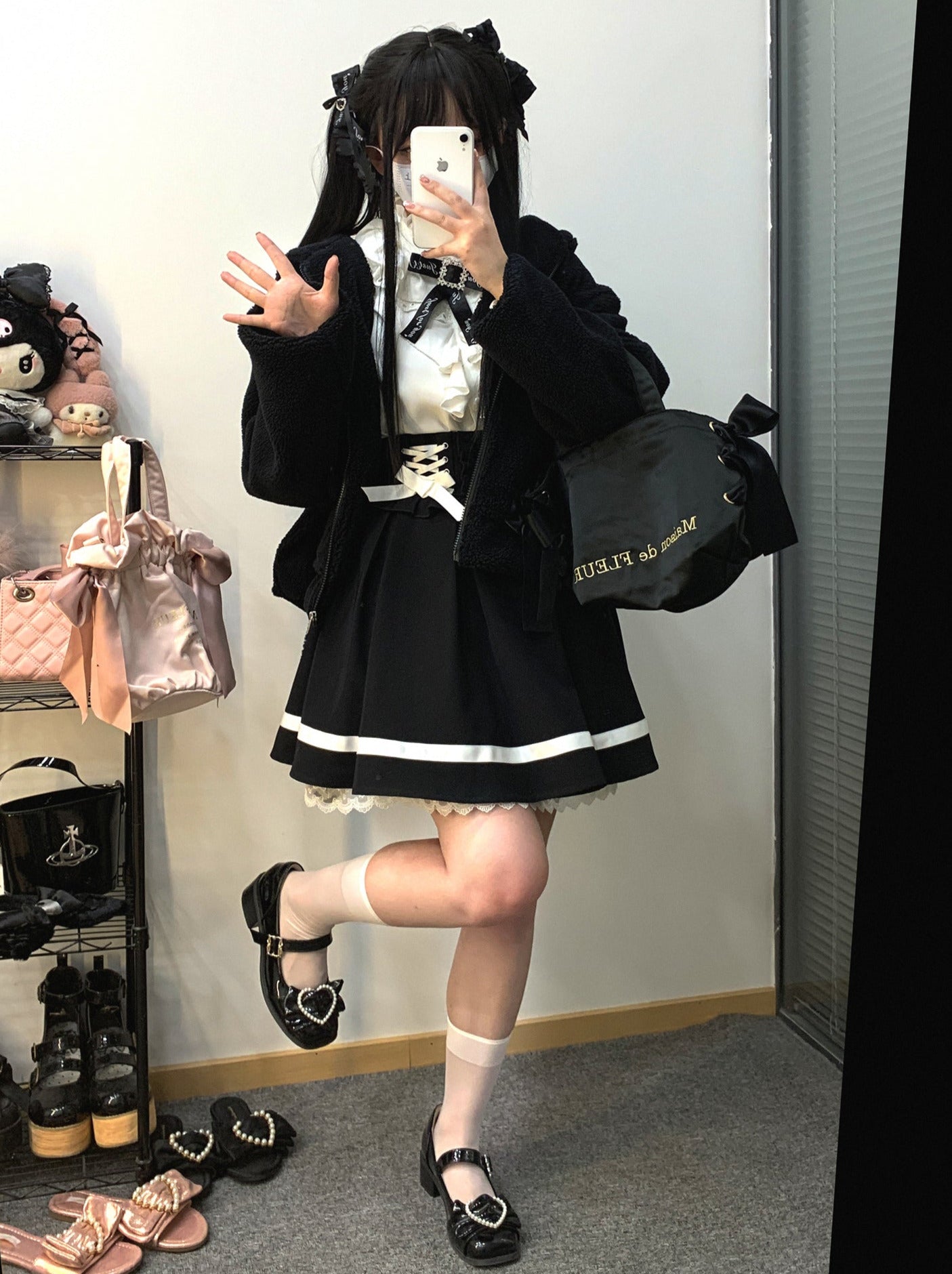 Plush Short/Long Bore Foodie Ears Zip Bunny Jacket