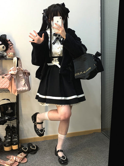 Plush Short/Long Bore Foodie Ears Zip Bunny Jacket