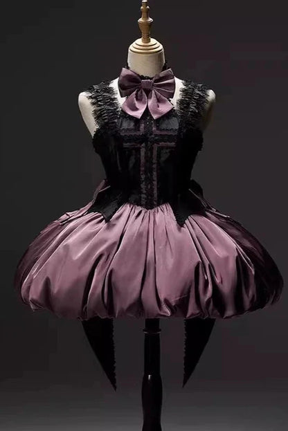 Süßes Hexenkleid Lolita Dark Cat Magical