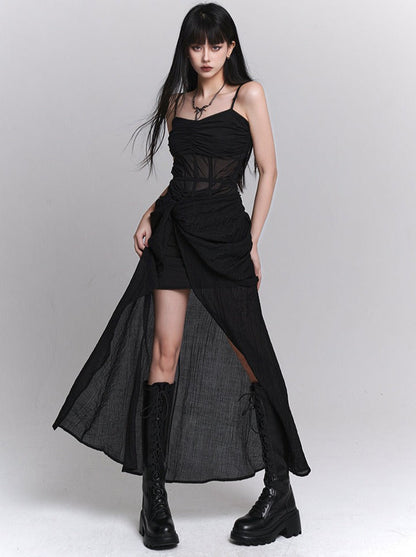 ゴーストドレスの少女の黒いパーティー