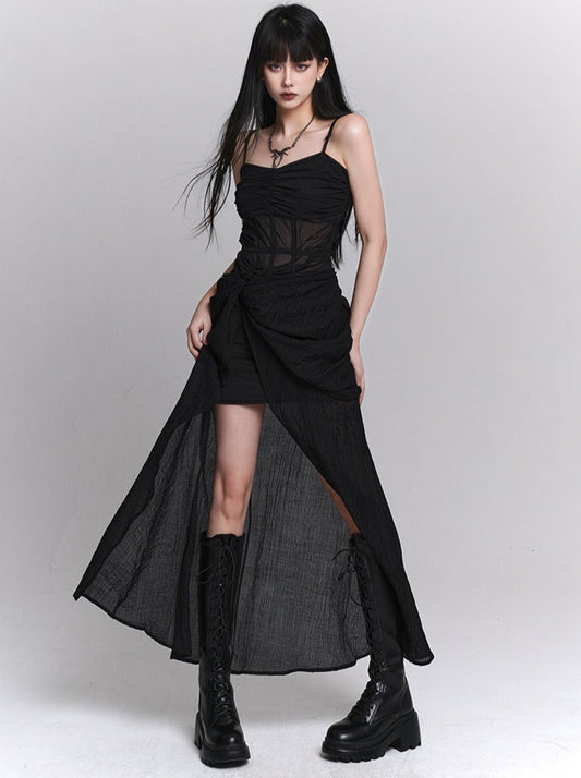 ゴーストドレスの少女の黒いパーティー