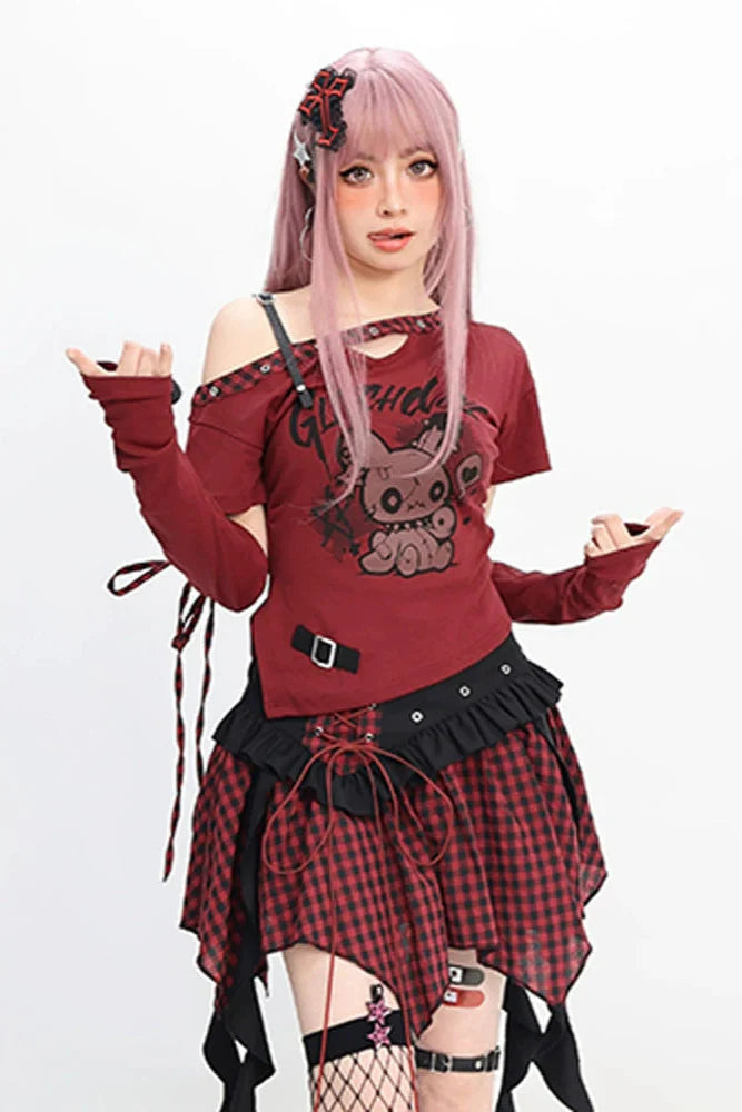 スリムフィットTシャツ+スカート イレギュラーフォルティドール