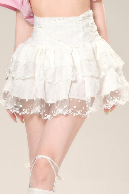 メッシュスカート ウエストAラインハイ