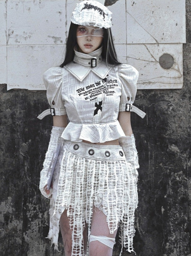 Oberteile Subkultur High Punk Farbe