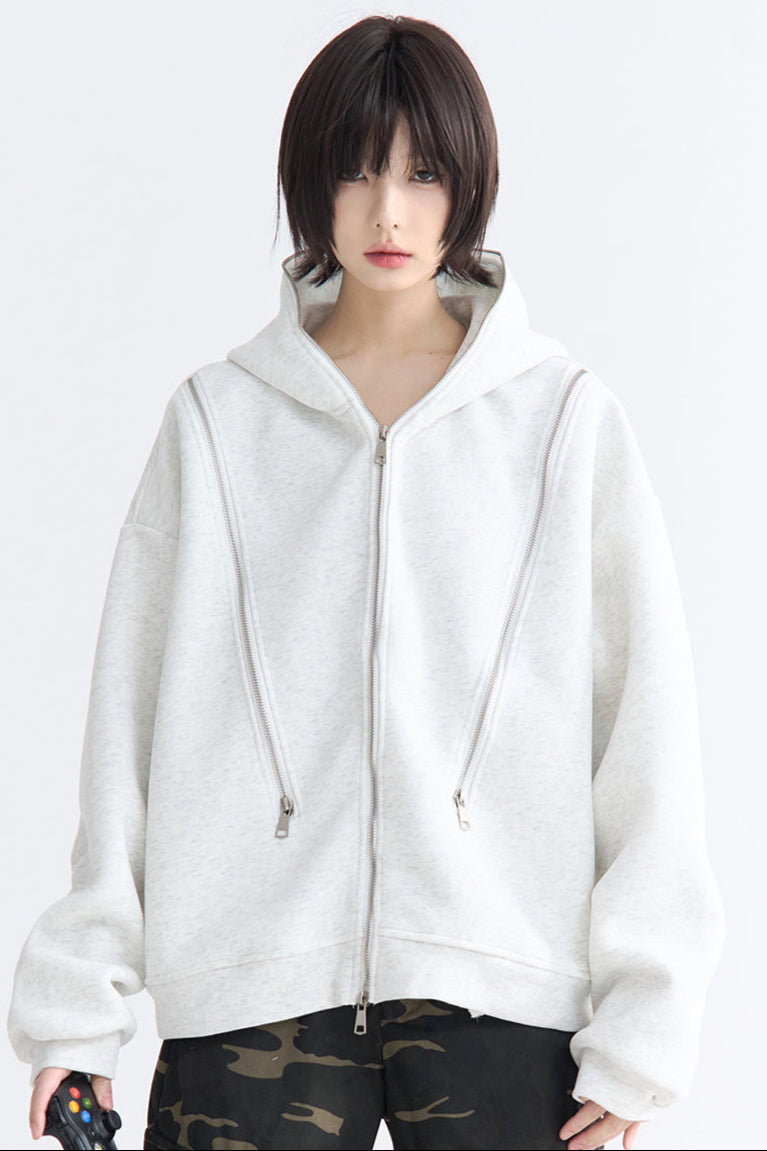 Lässiger Cardigan mit Reißverschluss