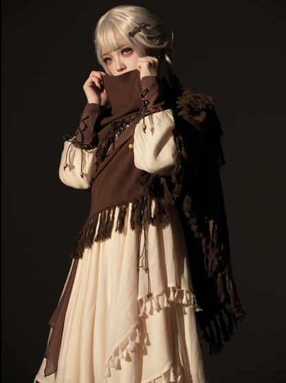 Stil Kleid Exotische Weste Cape