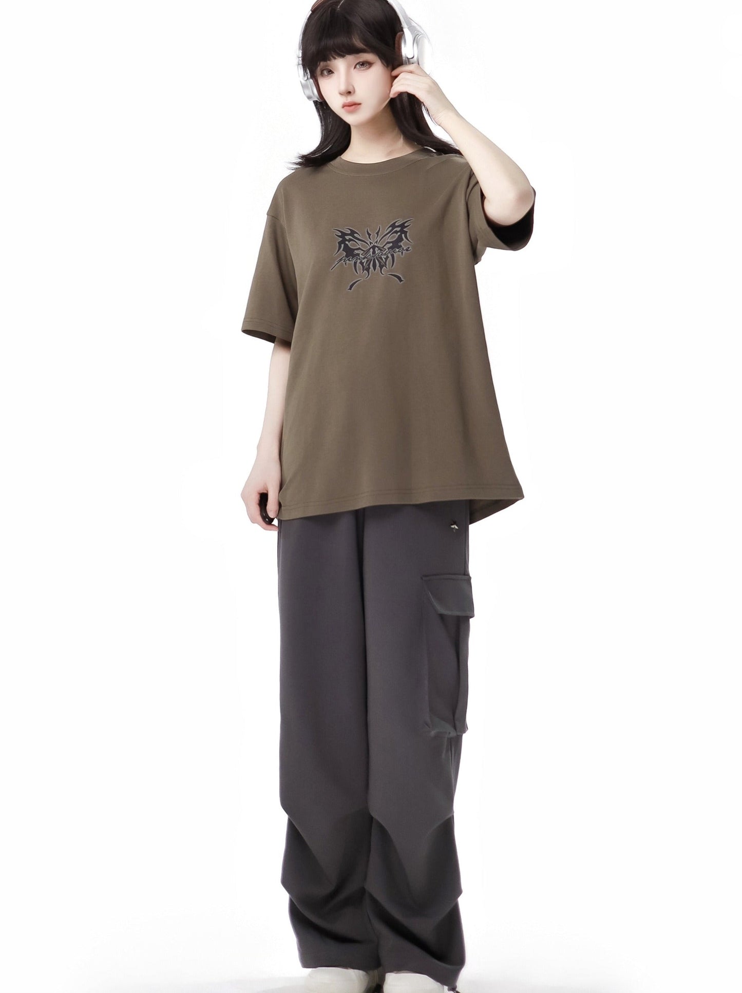 Top Pants Style Wasteland Cat Casual Ear Set Hoodie And