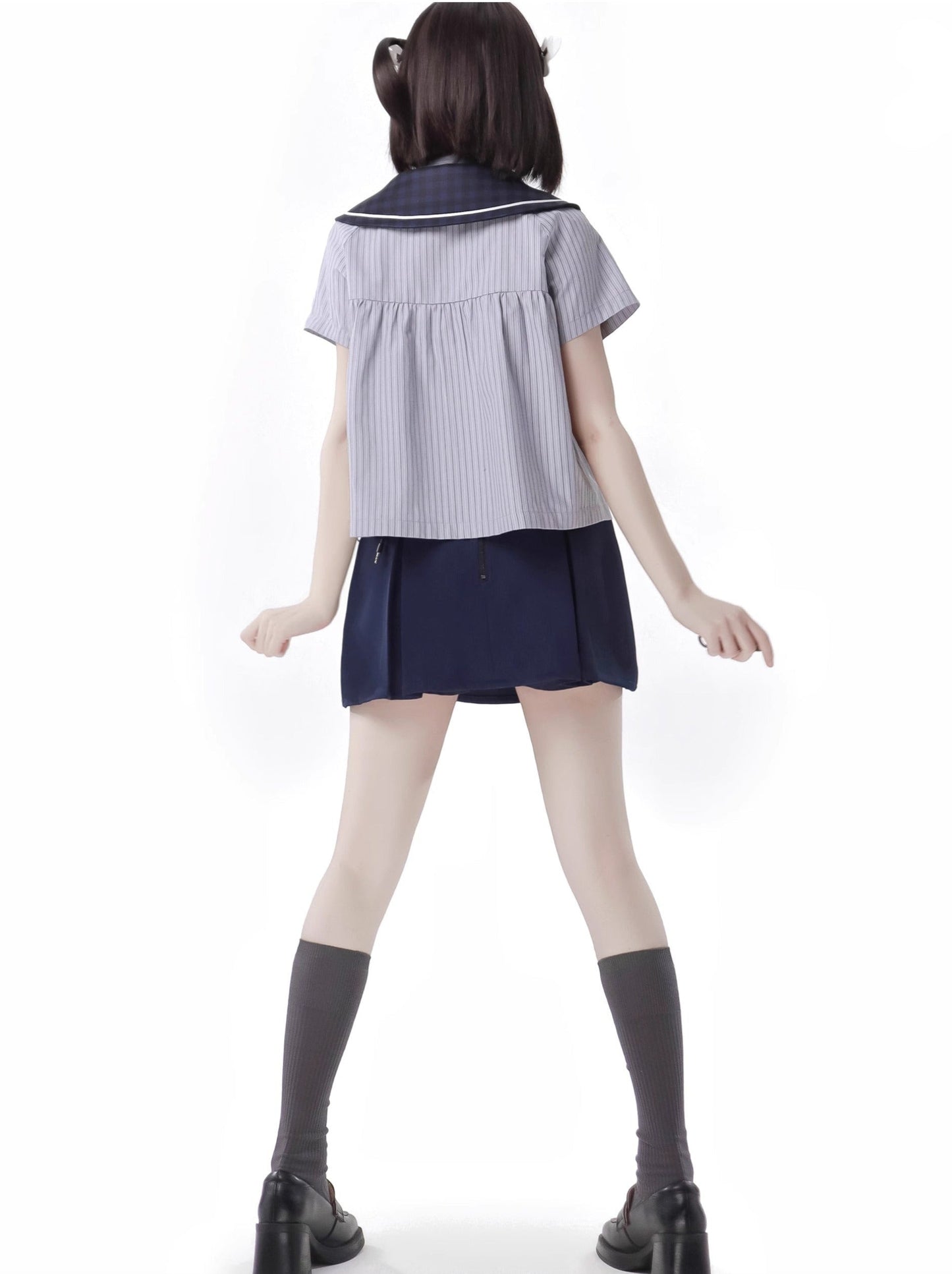 襟付きカレッジシャツ ドール哲学詩スーツ カルスカート