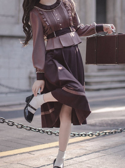 Schleife Lila Lila Top Retro + Rock Groß Elegant + Rauchig Ausgestellt