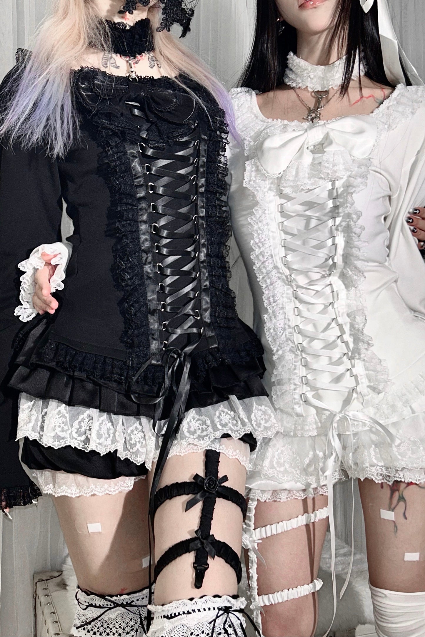 シャツ パンプキン レース ボトム パンツ ベルベット