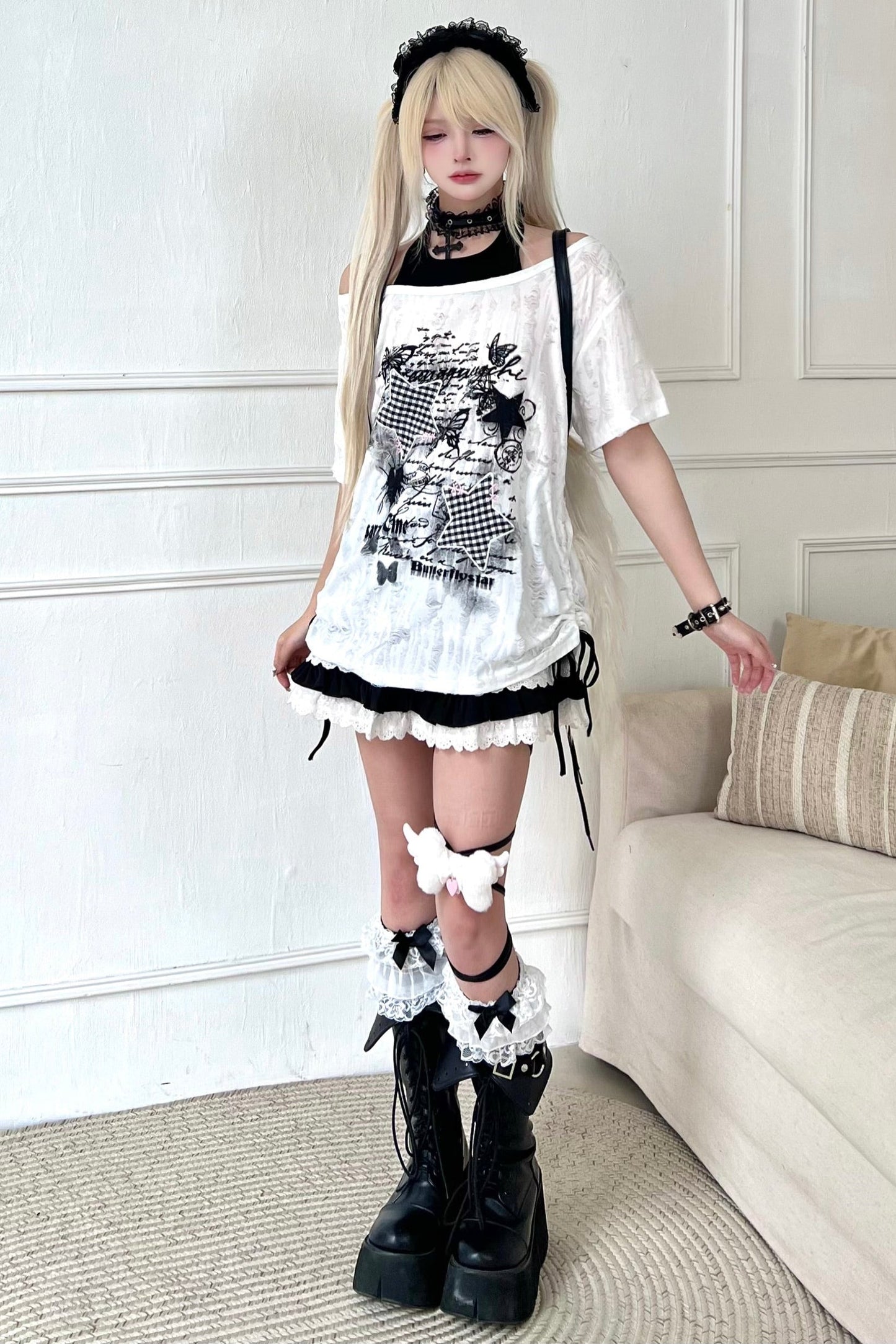 ショルダーTシャツスラッシュ