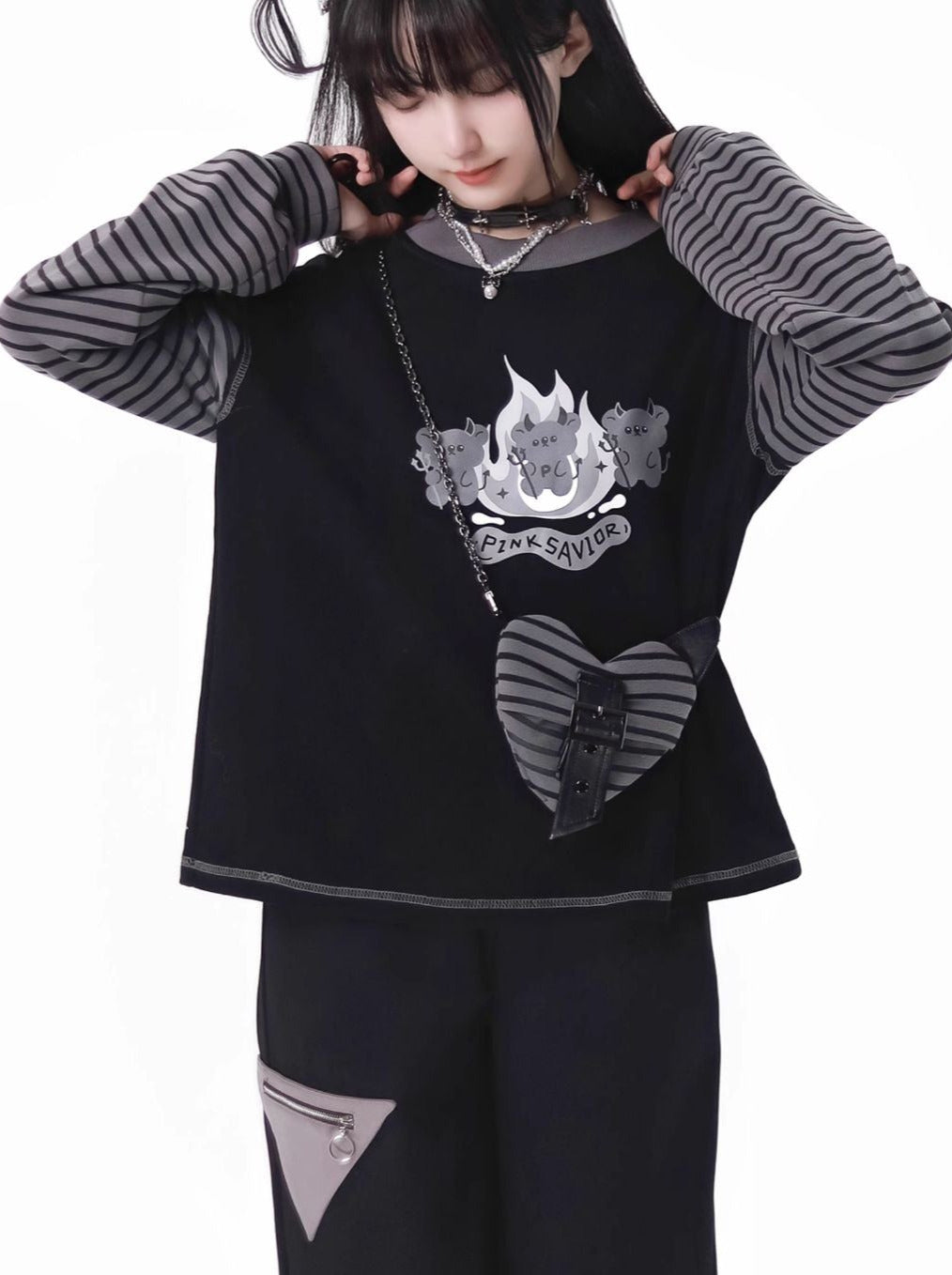 Contrast Bag Color Lost Border Crossbody Paradise