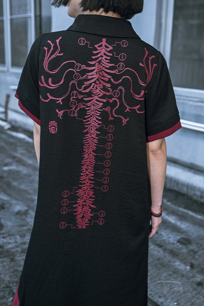 ダークシャツ チャイナドレス カントリー