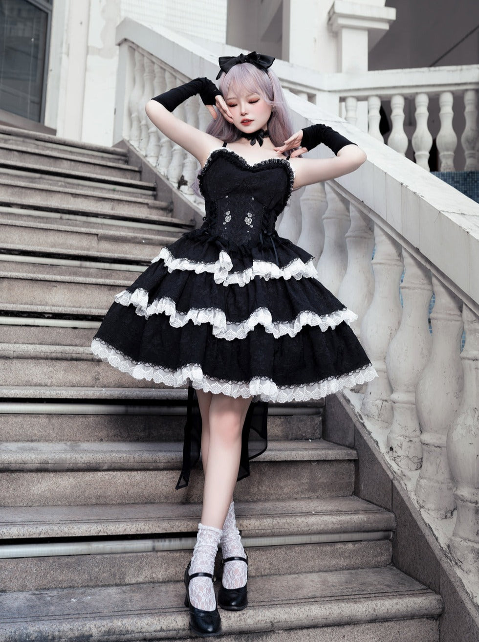 Dress Camisole Lolita Ruffle Chic Cake