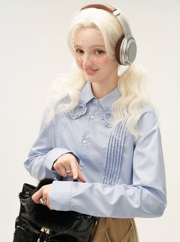 ショートハートシャツ ガーリー