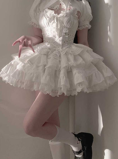 Kleid Kurz Kreuz Vertrag Sweetheart Gothic