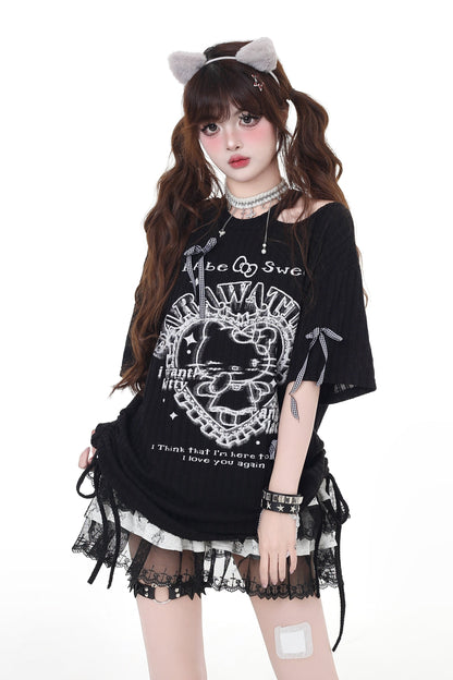 マインキャットTシャツ ルーズ