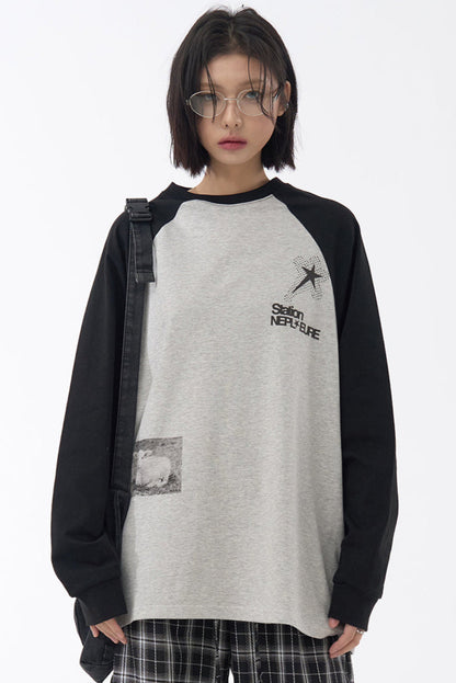 フィットコリジョン ロングスリーブ ルーズTシャツ プリント