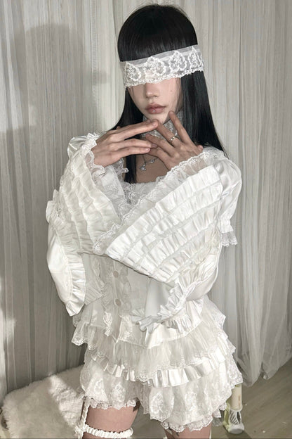 Square Top Shine Neck Sleeve