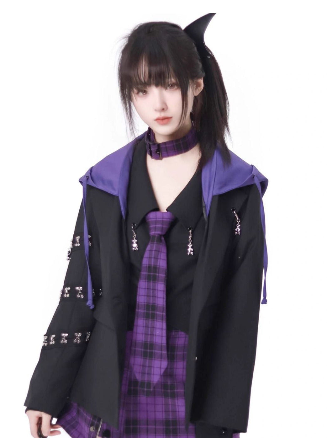 Jacke Foodie College Kariertes Hemd + Anzug-Stil