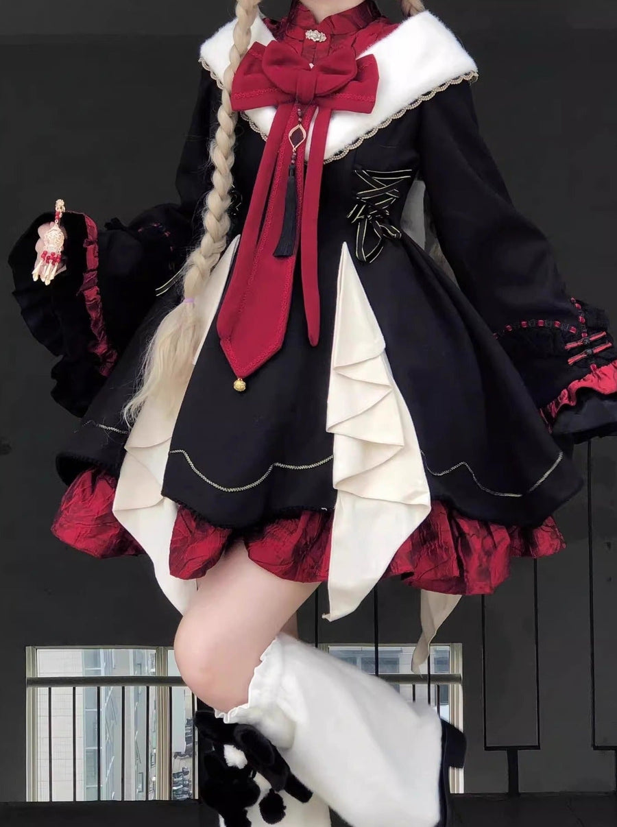 Rot-Schwarzes China Far Lolly Ta Kleid