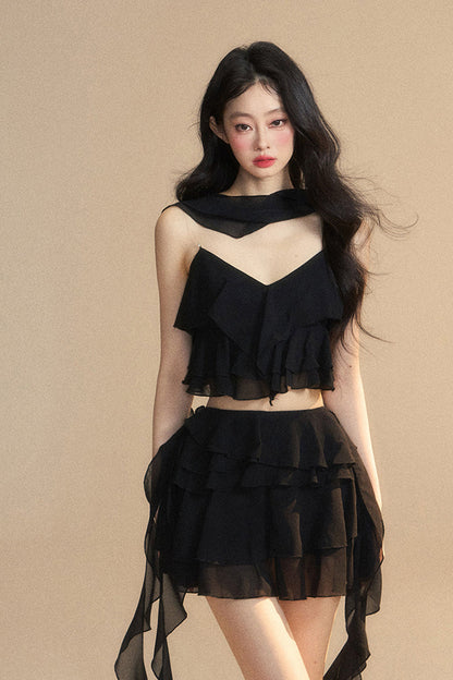 スカート+ショートキャミソール アニメ シフォン
