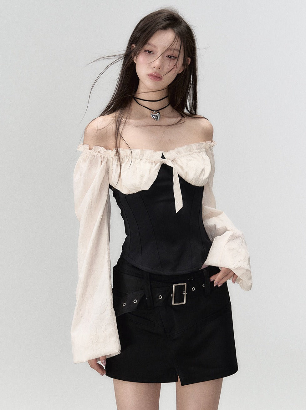 Gürtel Mädchen Schwarze Hose Mode Heißer Rock