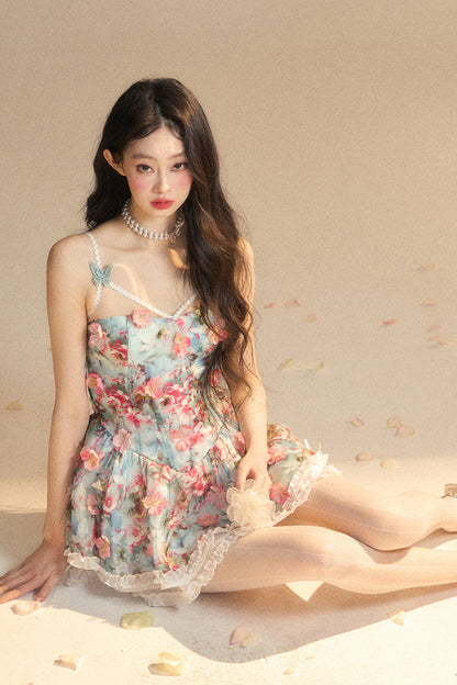 Camisole Blumenprodukt Prinzessin Kleid Malerei Vorbestellung