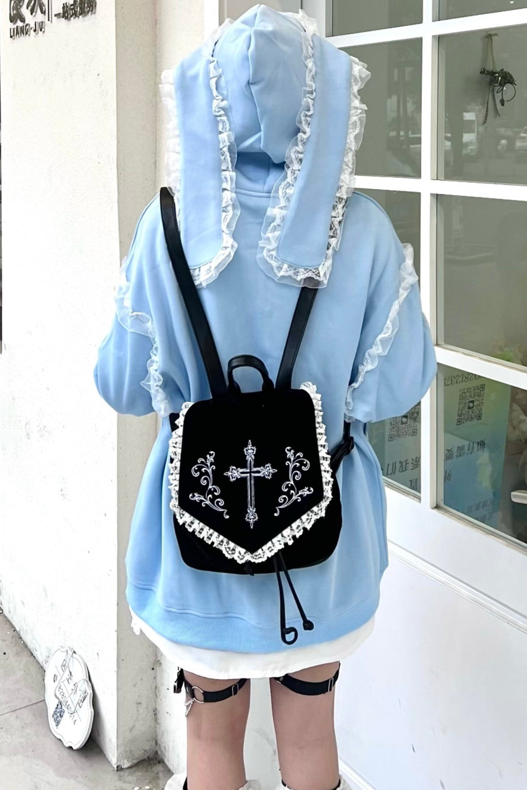 Hoodie Ribbon Sweet Bunny Ear