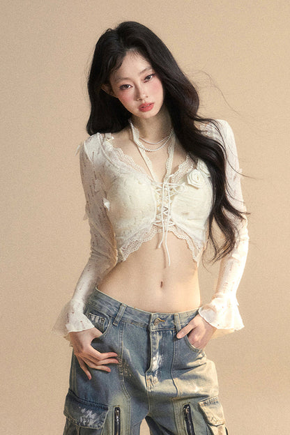 kurzer Cardigan Rail innen + Neckholder