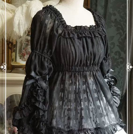 Lolita Princess Innerwear – Off-Shoulder Lace Elastic Cuff
