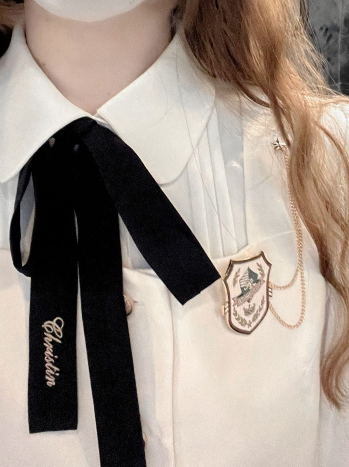 シャツ ロングスカート エレガントケープ ベスト クリスティーン