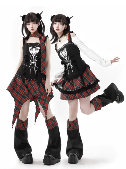 Knochen Waistland Anzug Saum Dark Subkultur Unregelmäßig Original