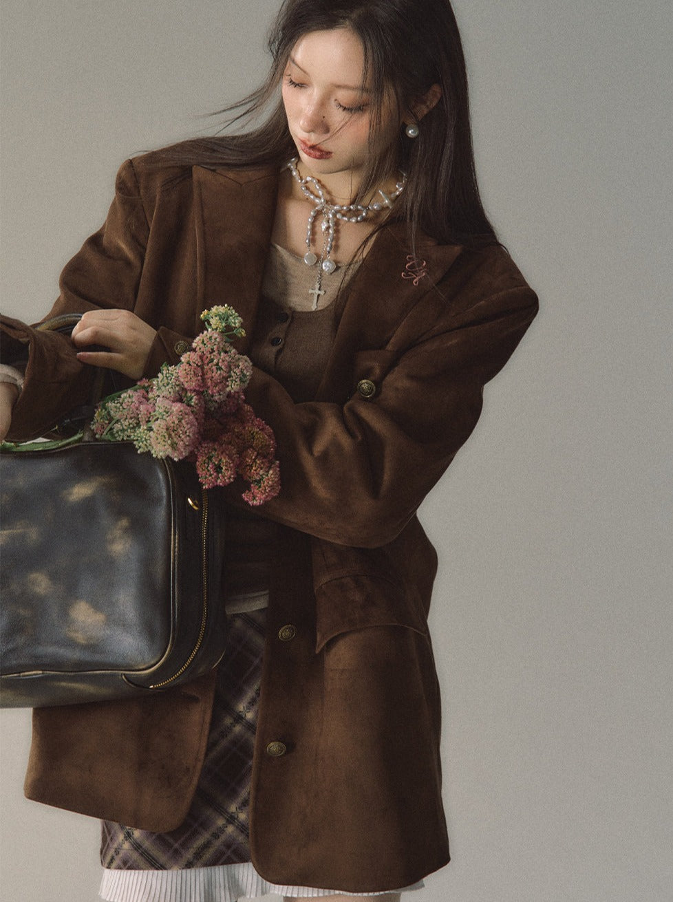 Velvet Suit Plus Imitation Suede Jacket