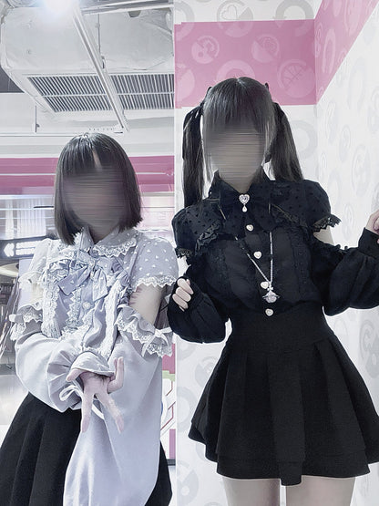 Transparente Bluse mit offenen Schultern in Massenproduktion