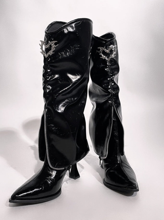 Retro Toe Stiletto Pointed Boots