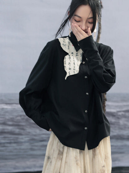 Sleeve China Design New Shirt Volume Niche Printed