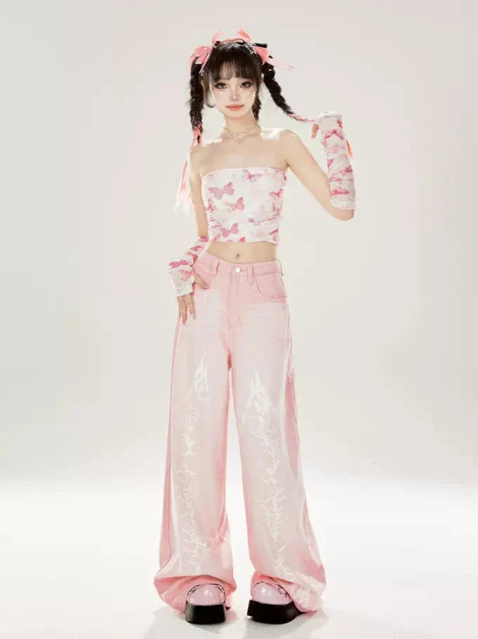 Schmetterling + Oberarmabdeckung Schlauchdruck Ärmel Mesh