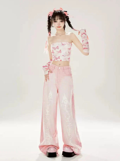 Schmetterling + Oberarmabdeckung Schlauchdruck Ärmel Mesh