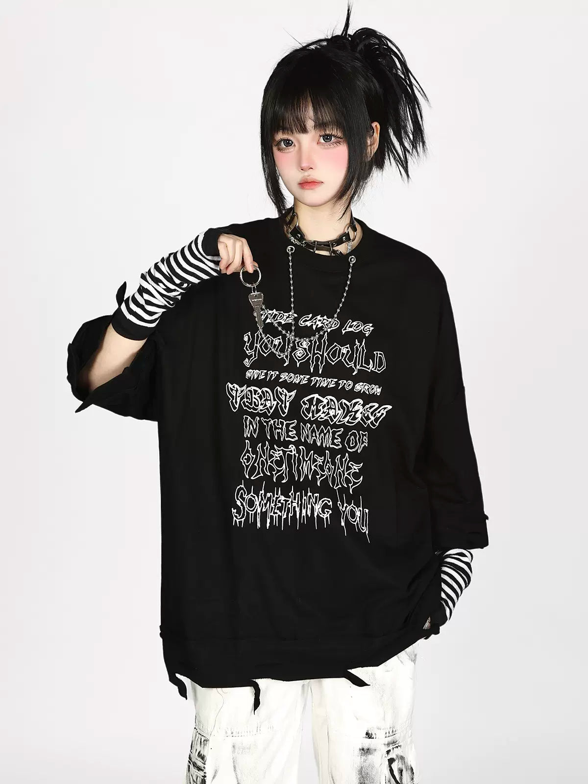 Retro T-Shirt Street American Letter Print