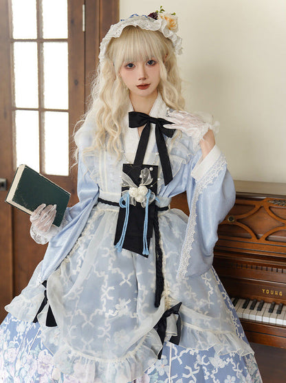 和風スイートプリントメイドアリススーツドレス