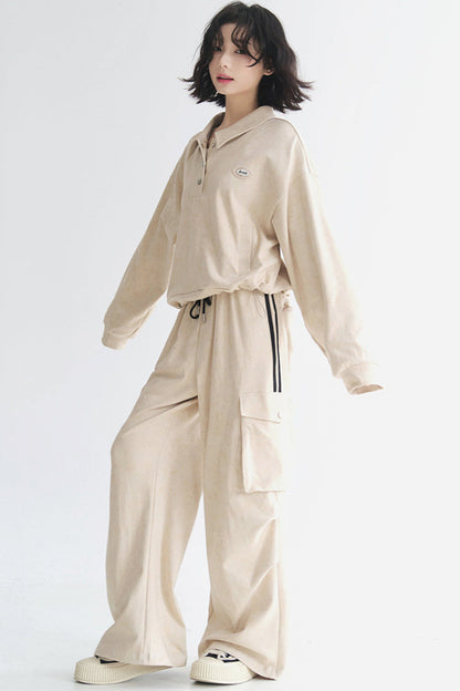 パンツ スウェットシャツ カーゴセットアップと