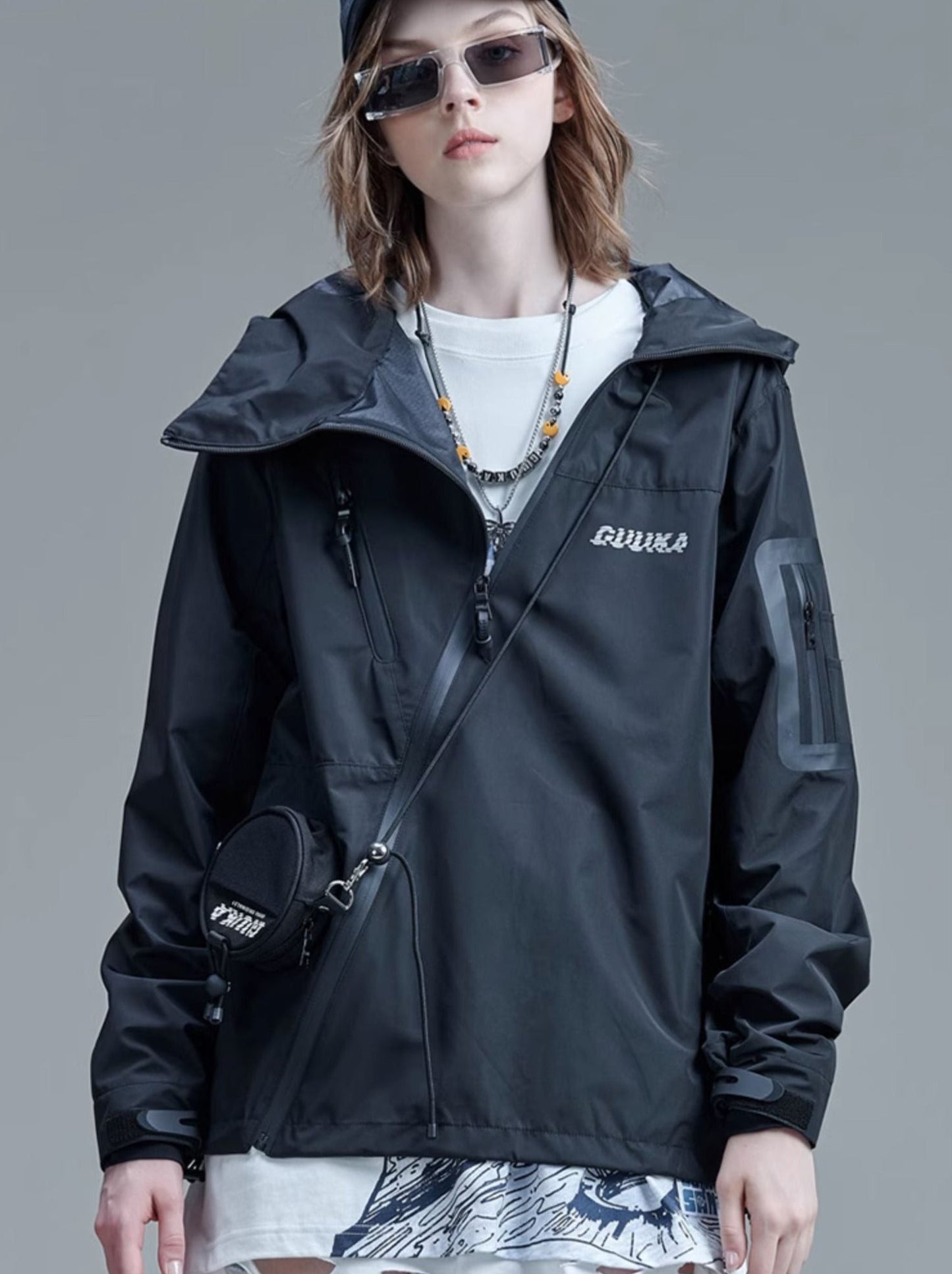 Jacket Windbreaker Street Hoodie Sporty