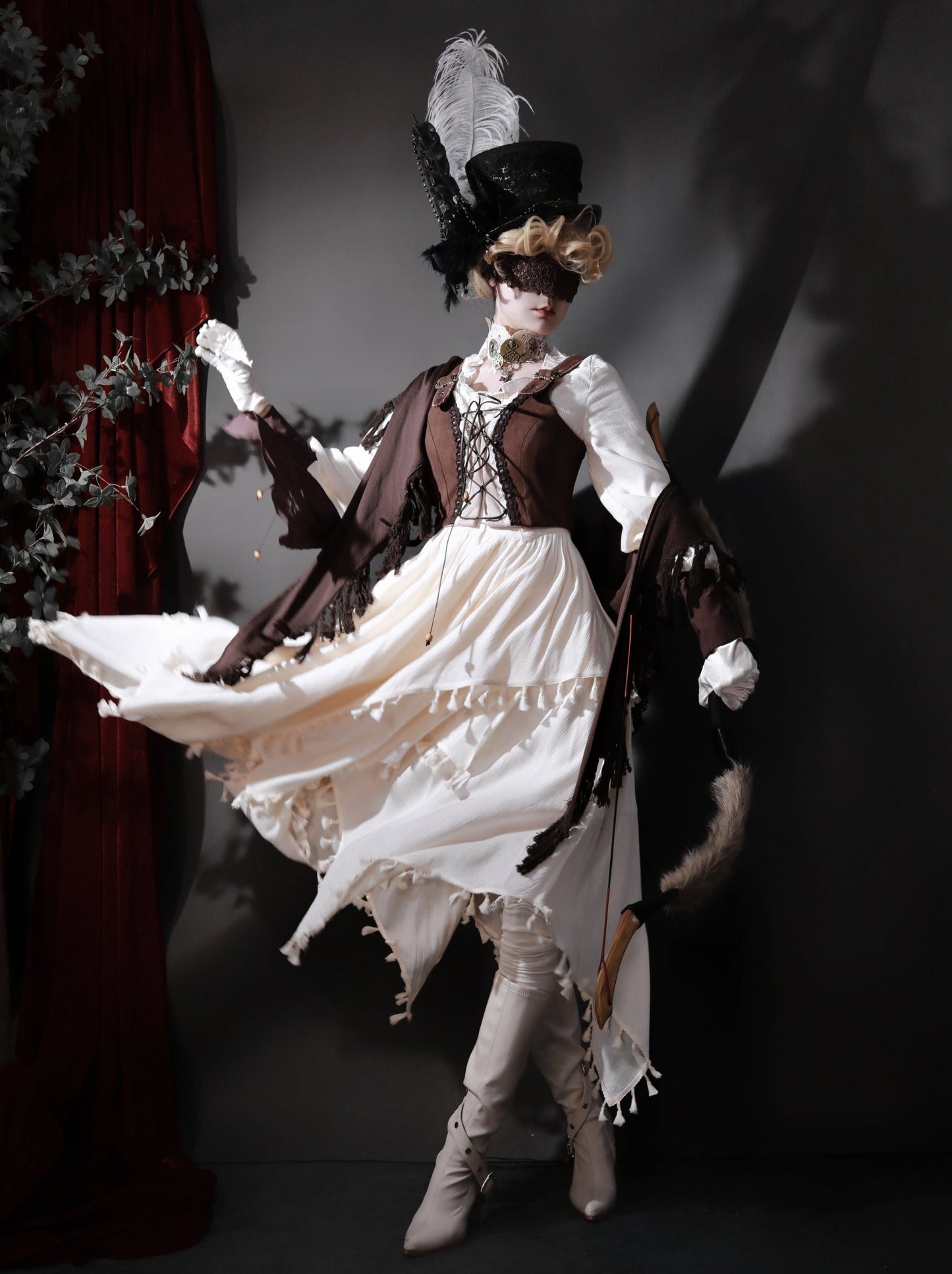 Stil Kleid Exotische Weste Cape