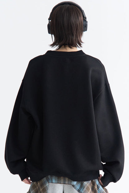 Pullover Letter Patch Casual