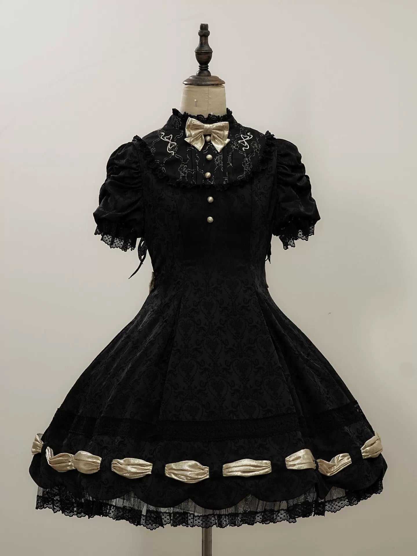 Dream Poem Sweet Classic Lolita OP Dress with Apron Two-Piece