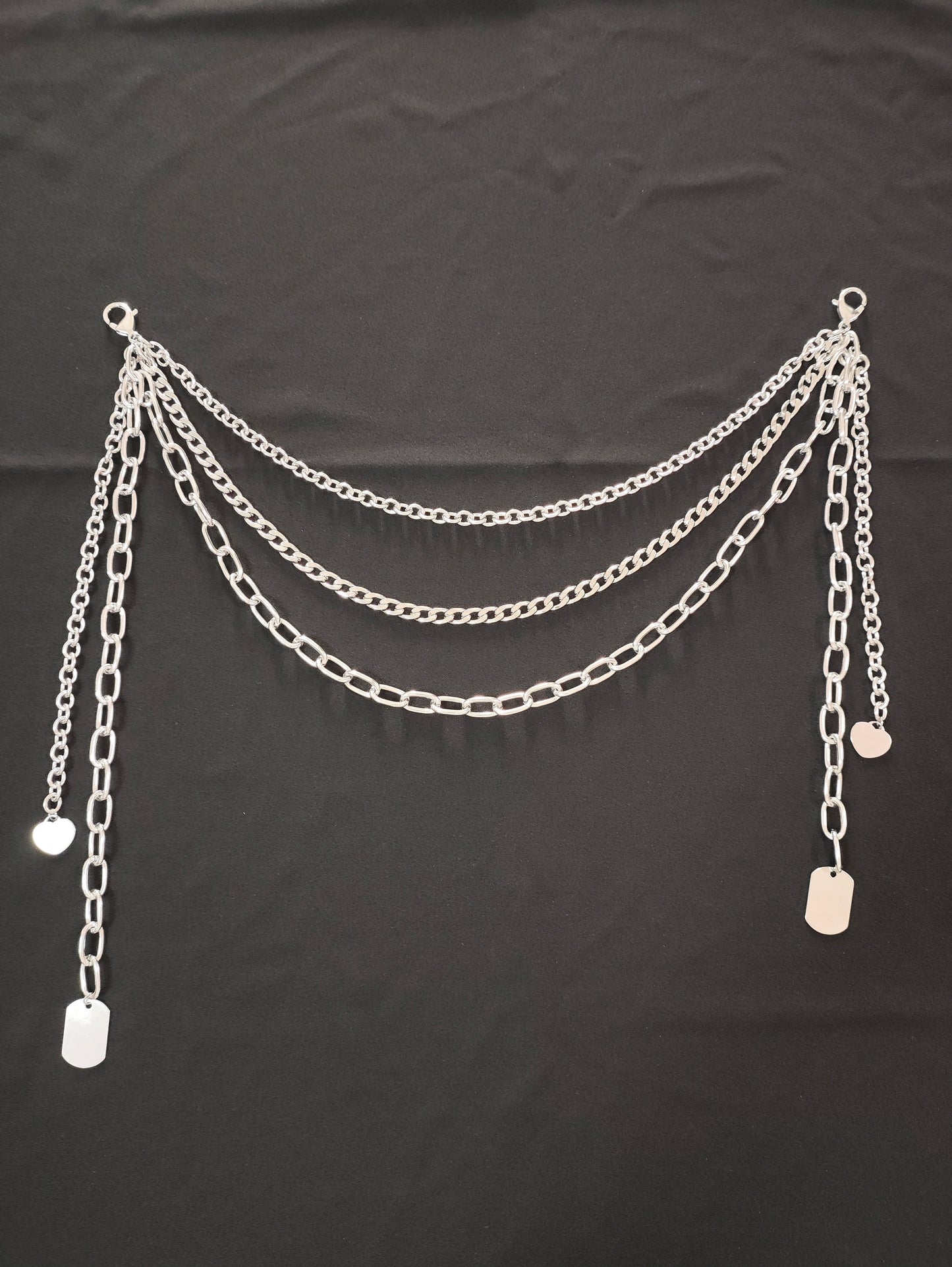 Punk Street Rock Niche Pure Stainless Steel Chain Pendant Waistband Chain