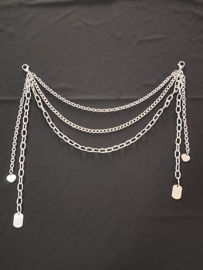 Punk Street Rock Niche Pure Stainless Steel Chain Pendant Waistband Chain